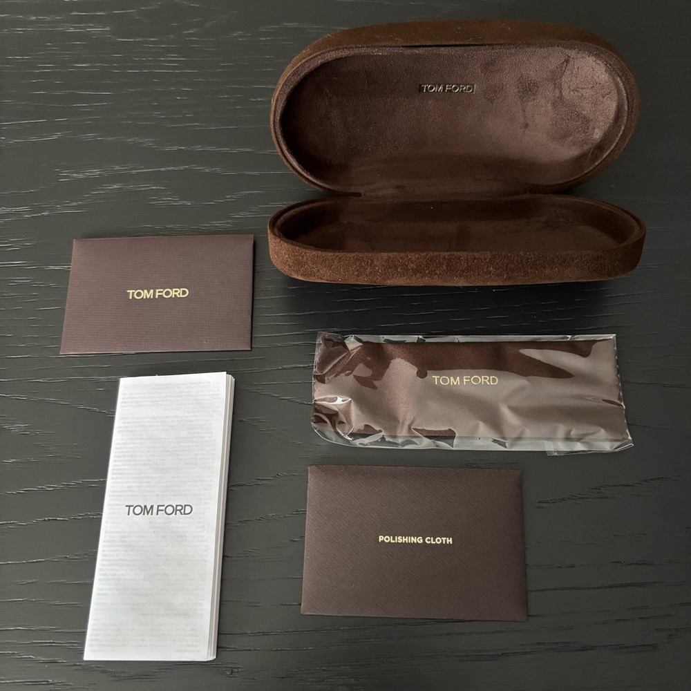 Tom Ford | Dark Brown Eyeglass Case & Accessories
